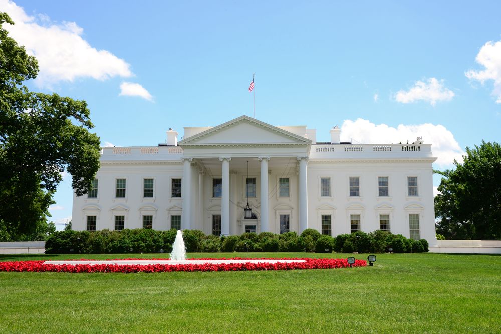 Exterior view of White House
