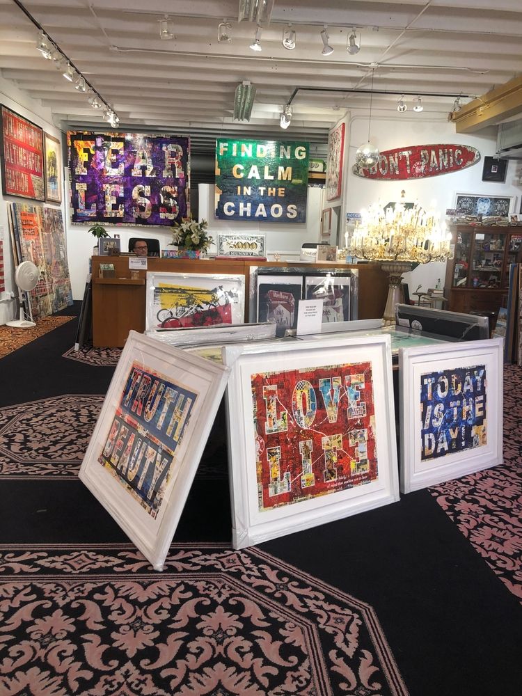 Art exhibit in a gallery at Wynwood Art District