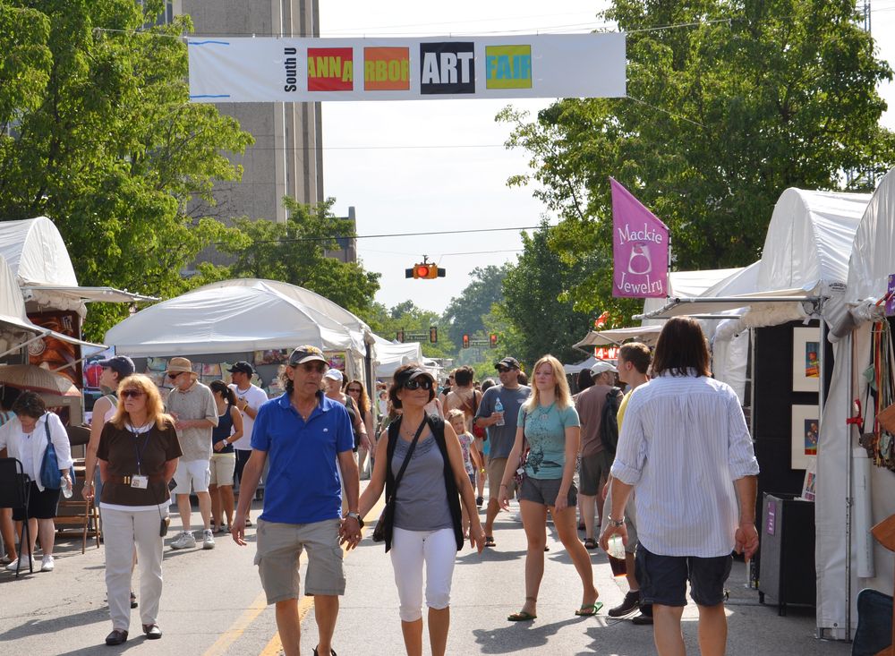People at the Ann Arbor Art Fair