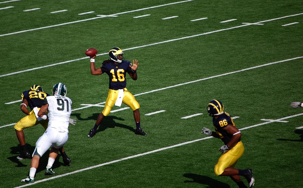 Football game in Michigan Stadium