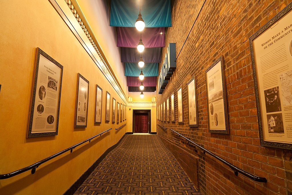 Hallway leading to Michigan Theater's screening room