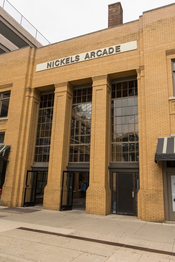 Exterior of Nickels Arcade