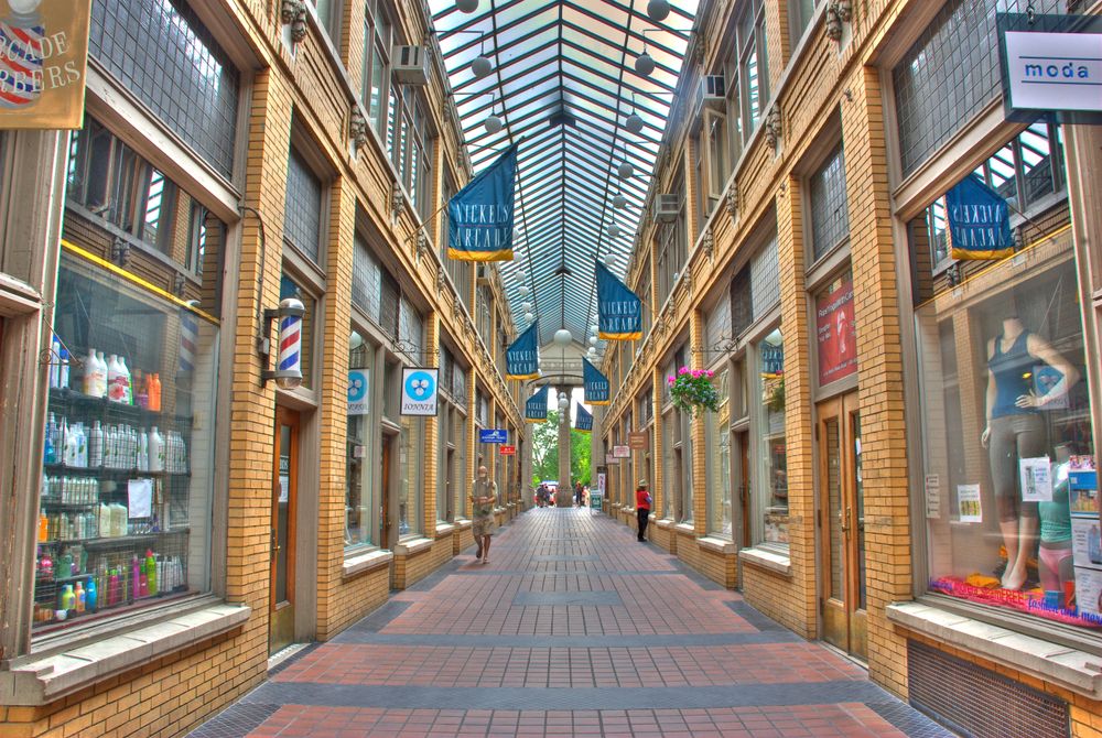 Interior of Nickels Arcade