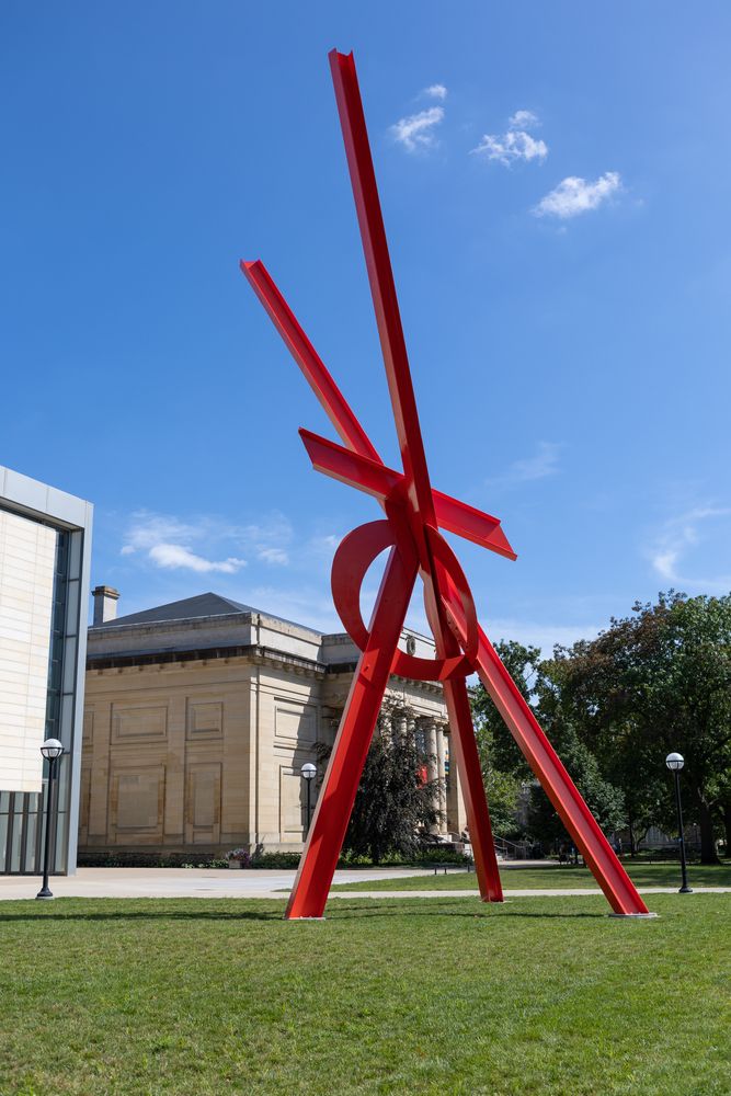 Sculpture on the grounds of University of Michigan Museum of Art