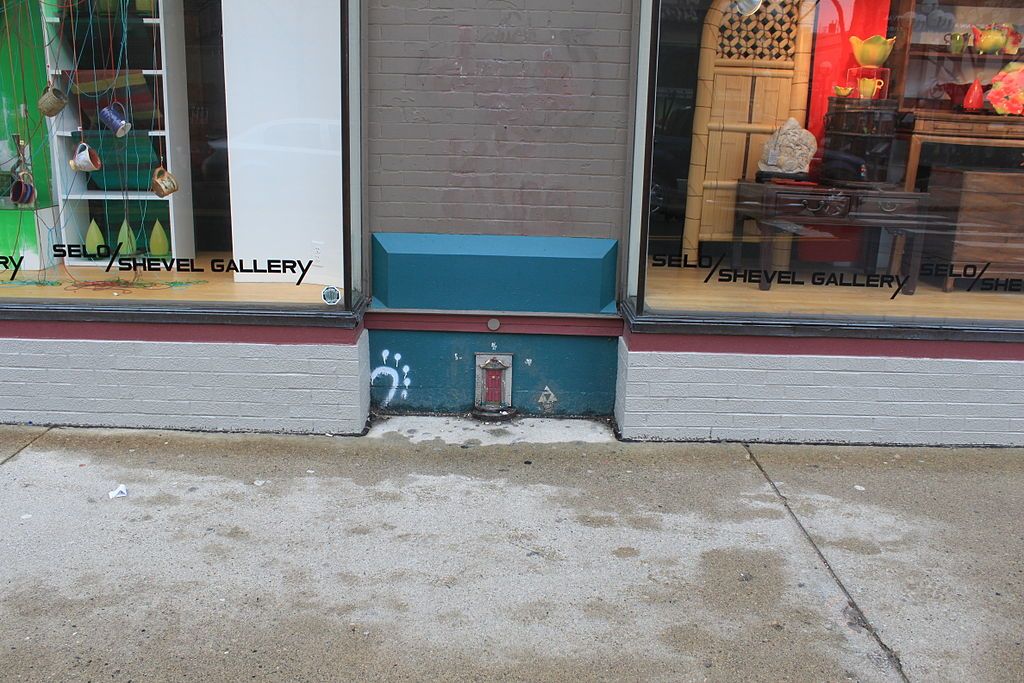 An Urban Fairy Door at a gallery