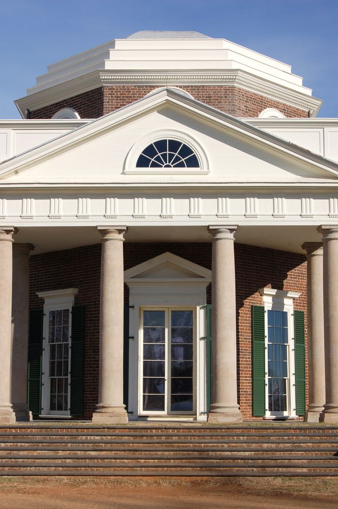 Entrance doors of the Monticello house