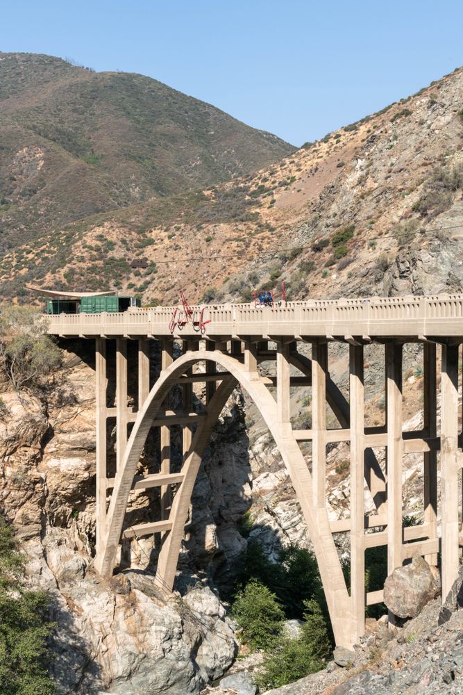 Daytime view of the Bridge to Nowhere