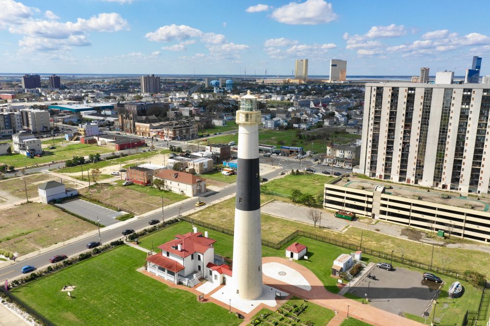 Aerial view of the Absecon Lighthouse