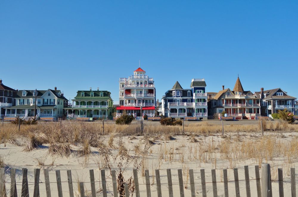 Beachfront buildings of Cape May