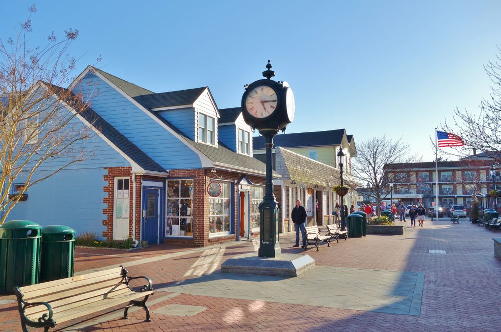 Shopping area at downtown Cape May