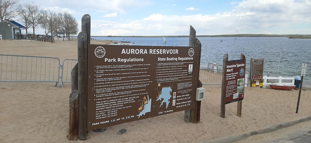 Signage of Aurora Reservoir