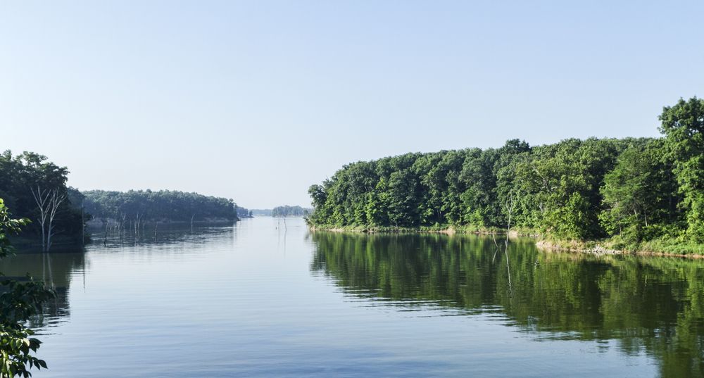 The calm waters of Lake Shelbyville