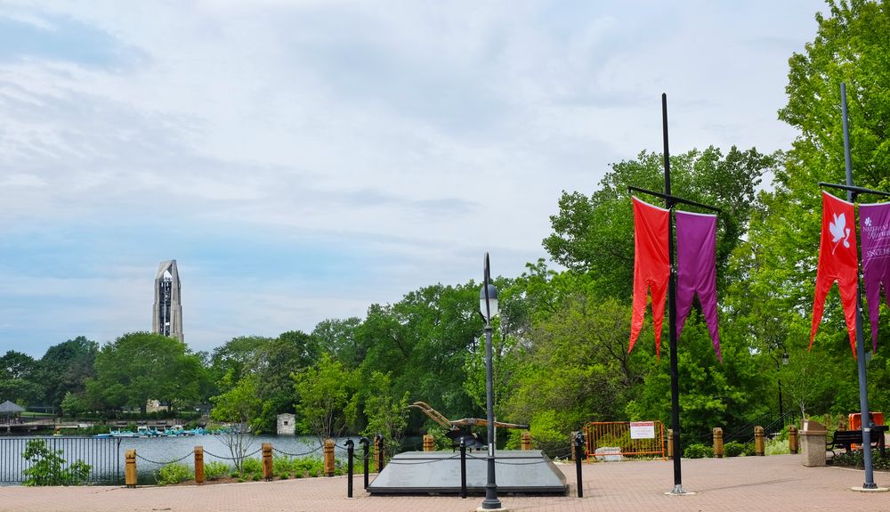 The grounds of Naperville Riverwalk