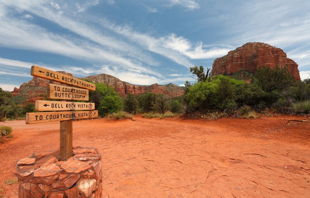 A Sign in Red Rock Scenic Byway