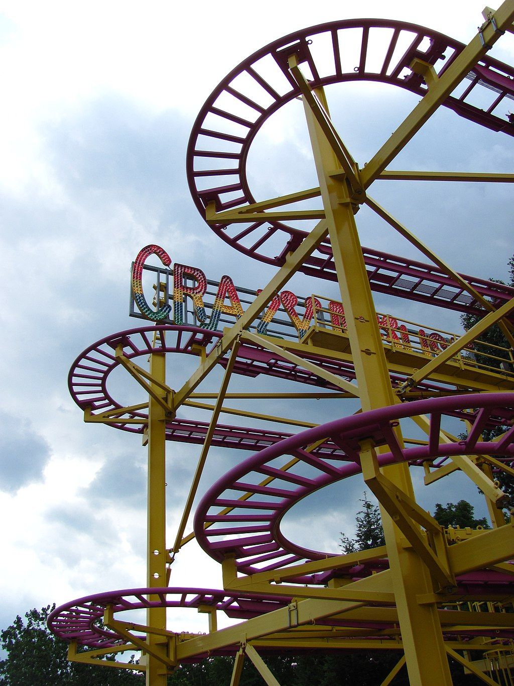 A part of a rollercoaster at DelGrosso’s Amusement Park