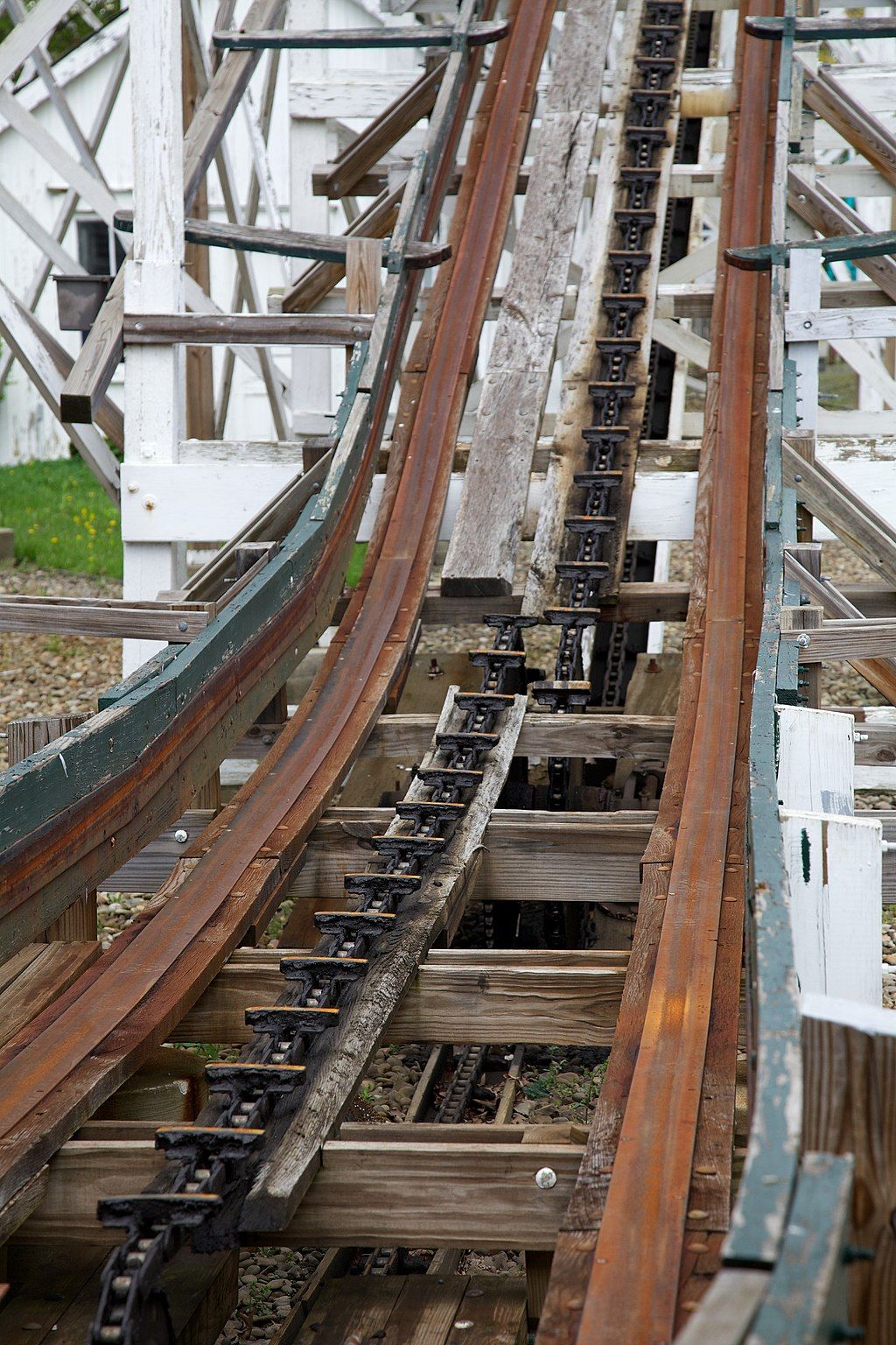The old mechanism of Leap the dips rollercoaster