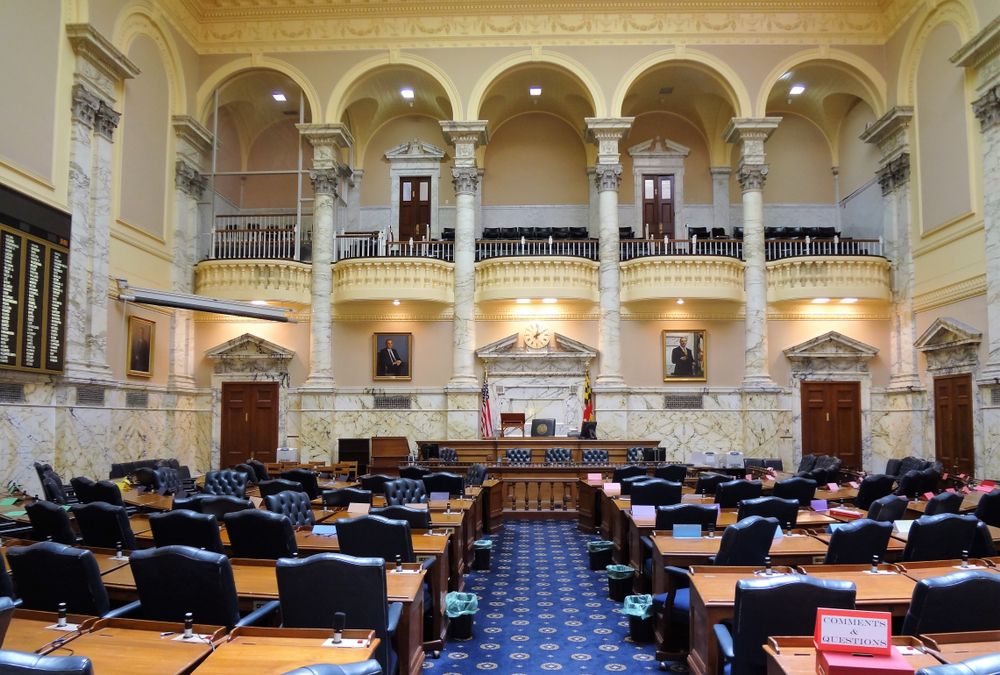 Senate chamber in the Maryland State House
