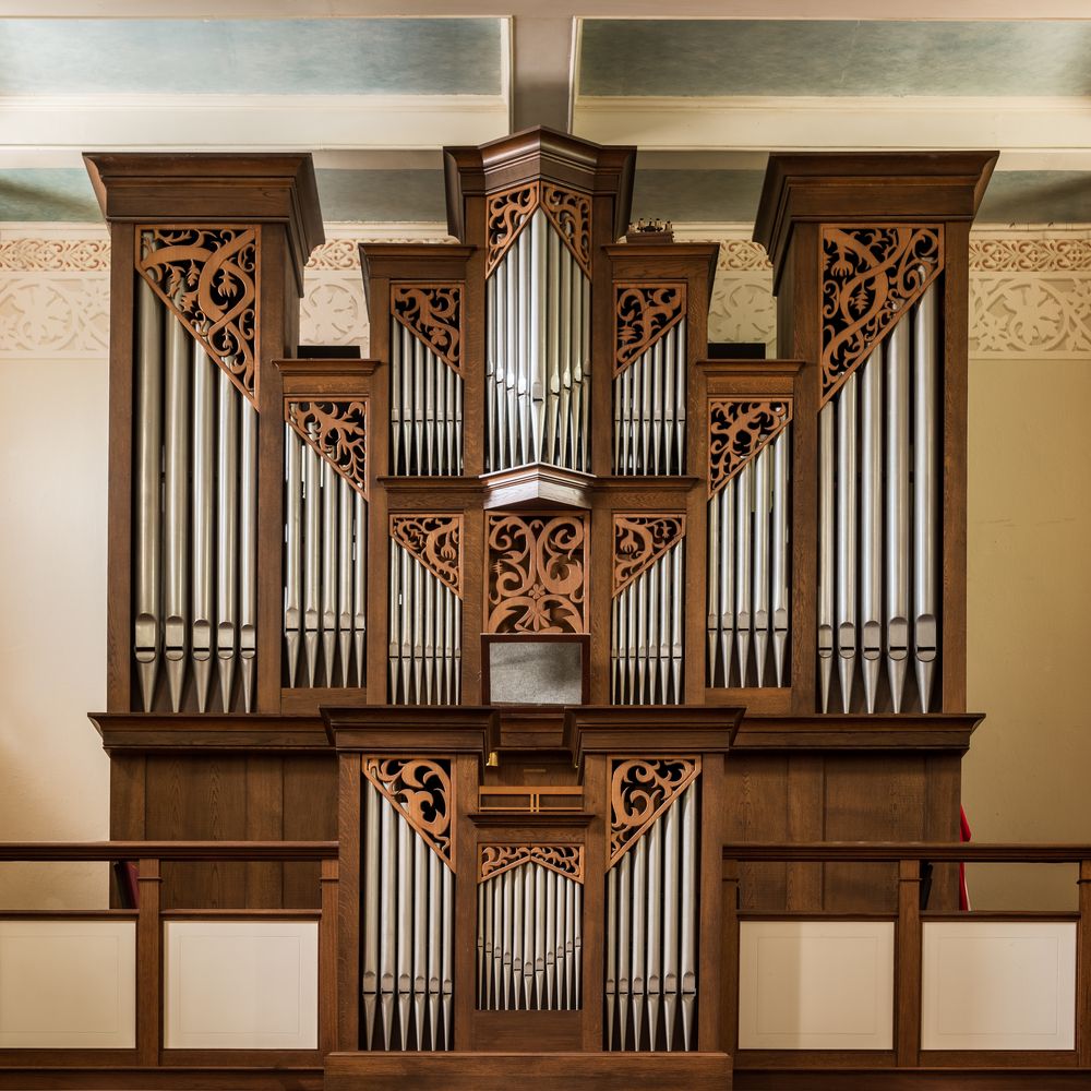 A pipe organ in St. Anne's Episcopal Church