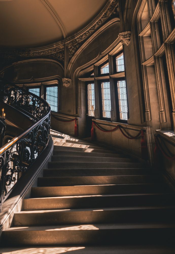 Grand staircase in the Biltmore Estate