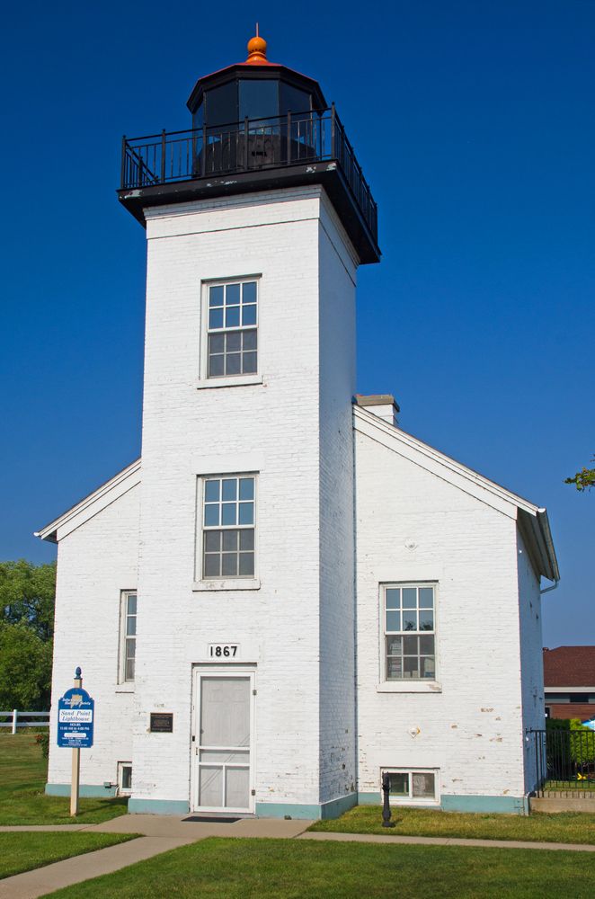 White Lighthouse in Ludington Park