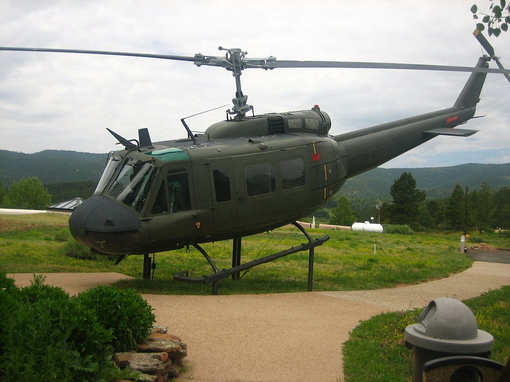 Huey helicopter in Vietnam Veterans Memorial
