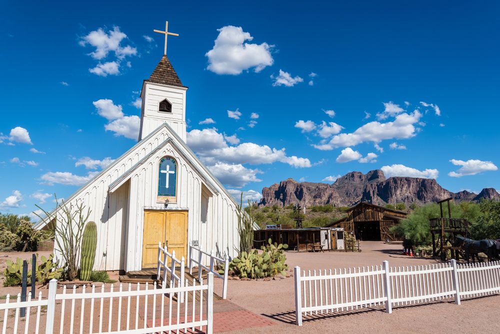 Exterior of Elvis Presley memorial at Superstition Mountain Museum
