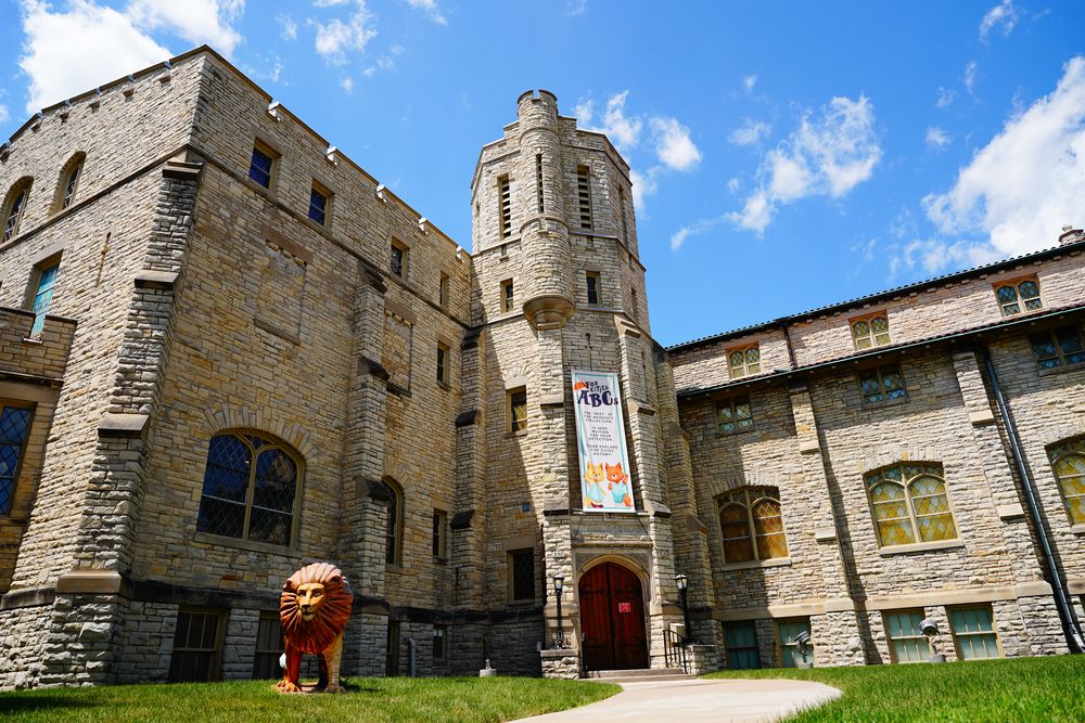 Closer exterior view of History Museum at the Castle