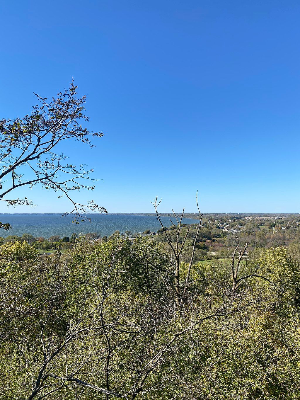 View of Lake Winnebago from High Cliff State Park