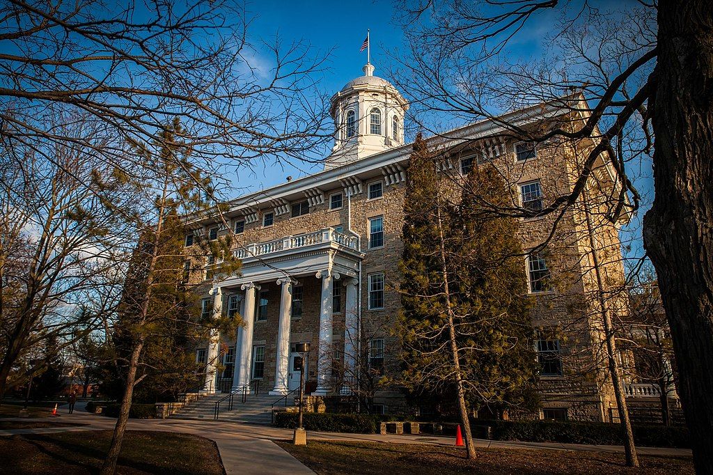 Exterior of Lawrence University's main hall