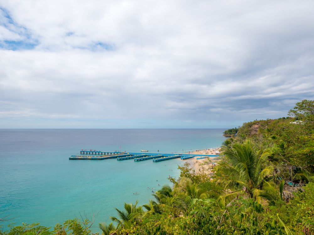 Aerial view of Crash Boat Beach