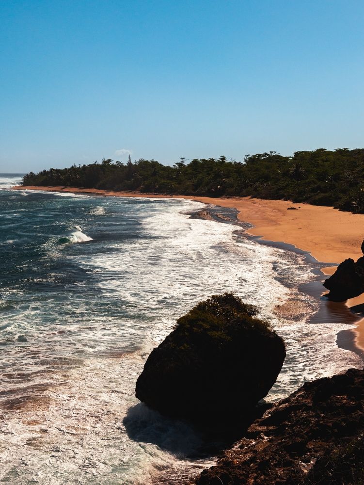 The waters of Survival Beach