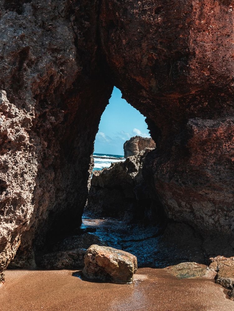 Rock formations at Survival Beach
