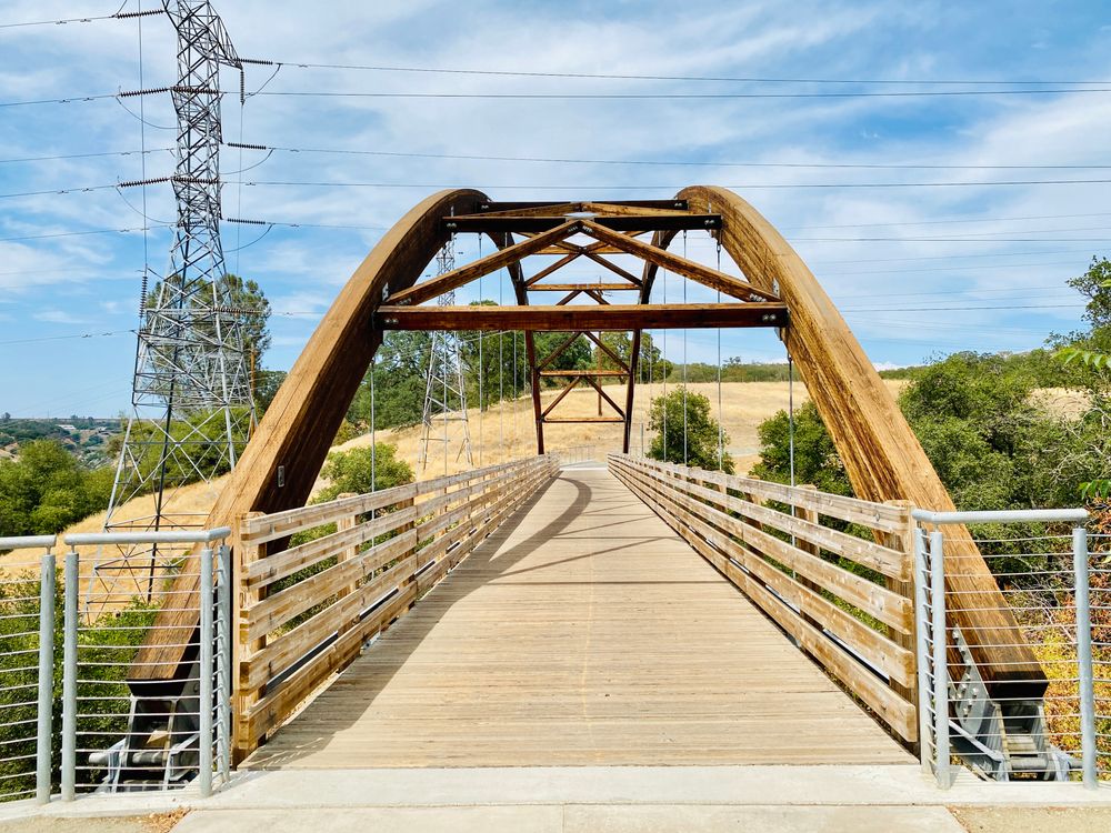 Wooden Robbers Ravine Bridge on the Johnny Cash trail