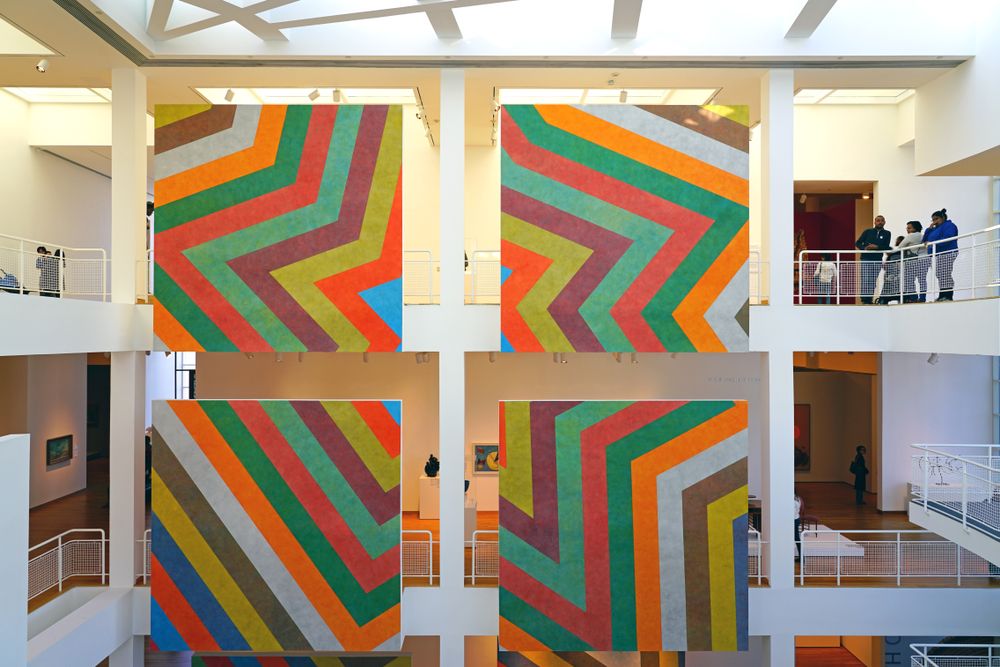 Colorful art inside the High Museum of Art.