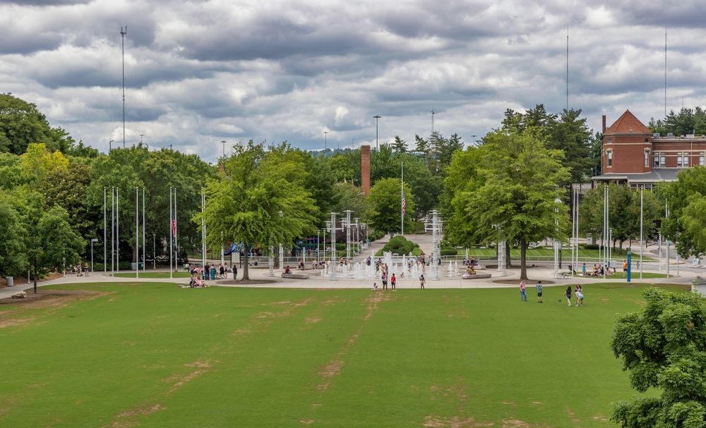 Aerial view of World's Fair Park grounds