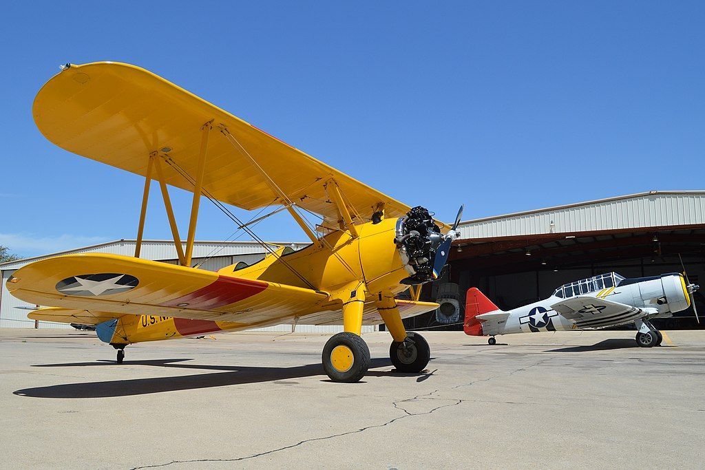 Kaydet and Texan aircraft at Cavanaugh Flight Museum