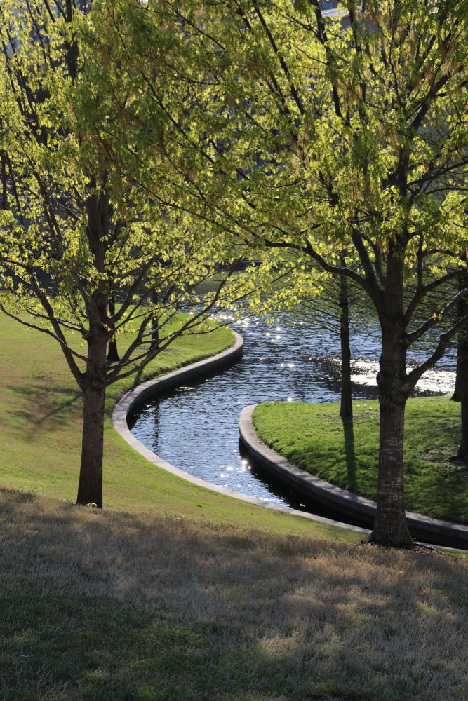 The waters of Vitruvian Park
