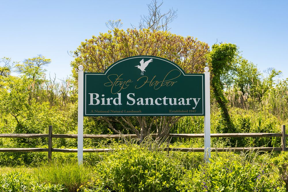 Name sign of the Stone Harbor Bird Sanctuary