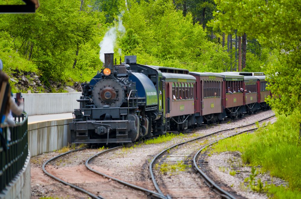 Steam locomotive at 1880 Train/Black Hills Central Railroad