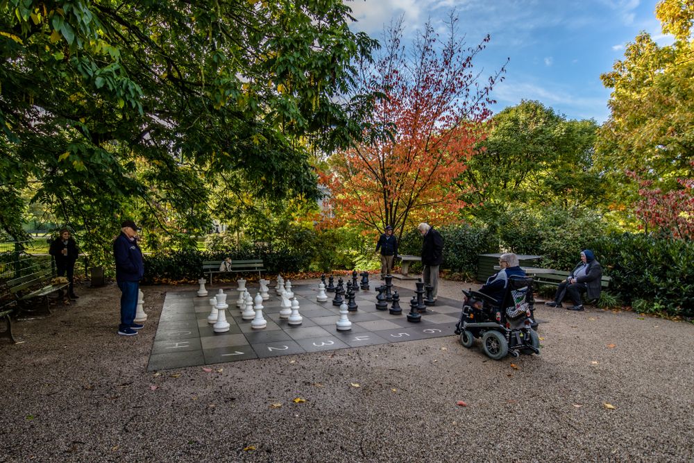 Life-sized chess at Lichtentaler Allee