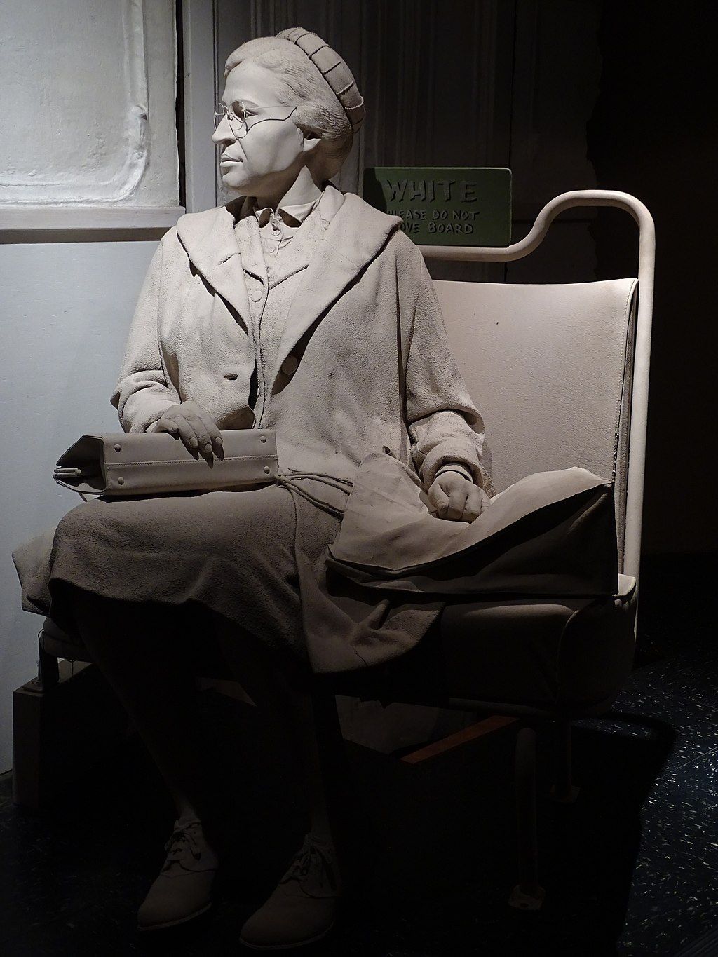 Rosa Parks sculpture in the Birmingham Civil Rights Institute