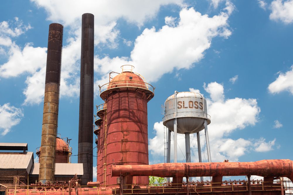 Daytime view of Sloss Furnaces National Historic Landmark