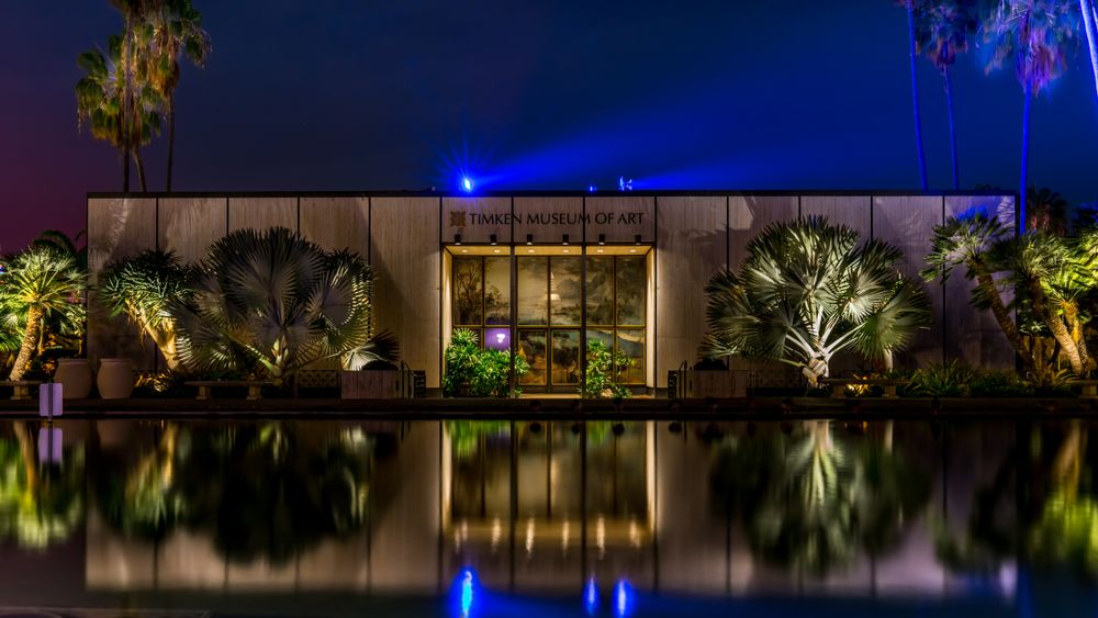 Night lights of Timken Museum of Art
