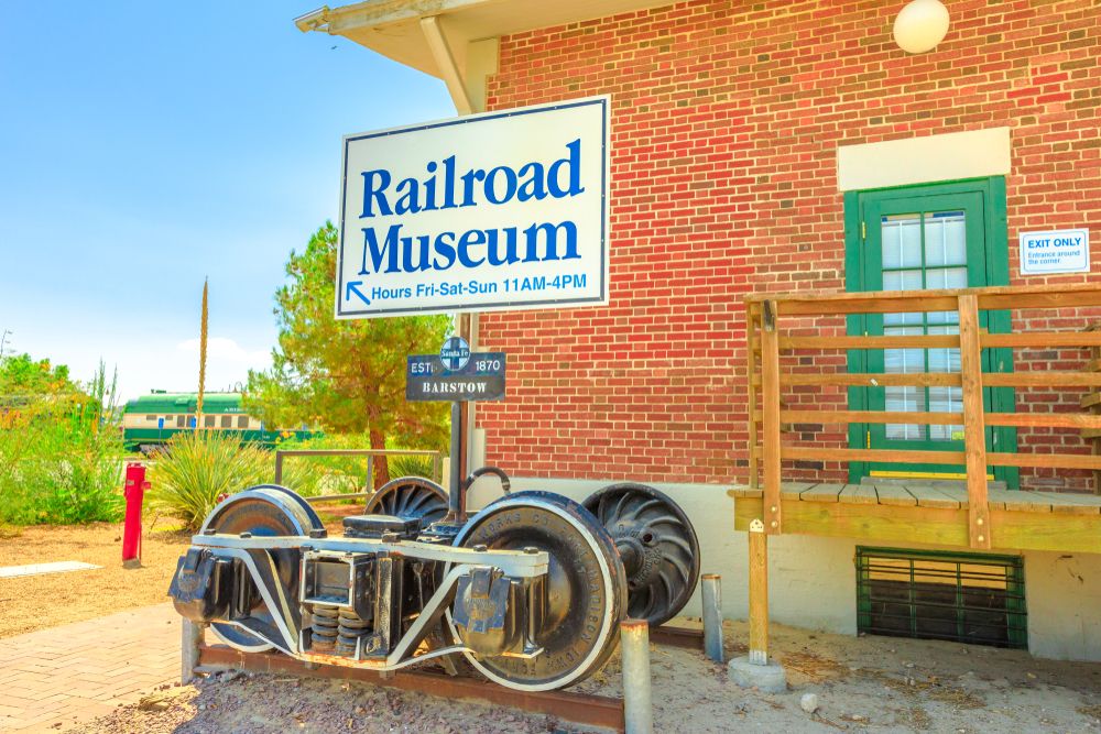 Name sign of Western America Railroad Museum