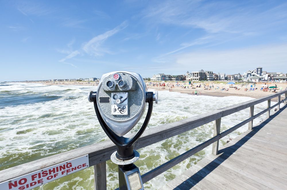 A coin operated telescope on Ocean Grove's pier