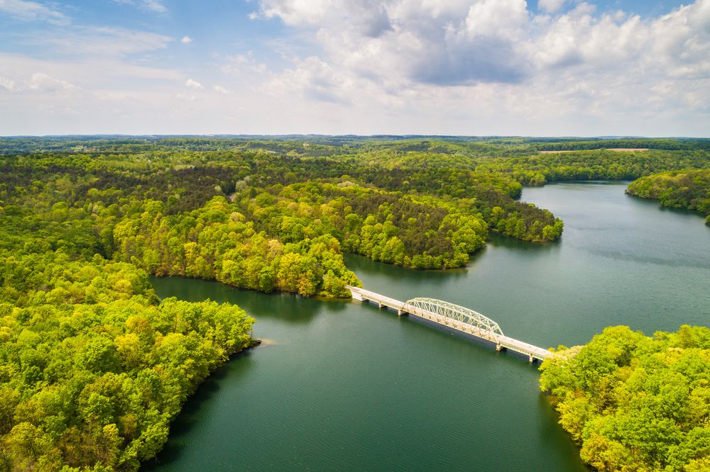 Aerial view of Prettyboy Reservoir Park