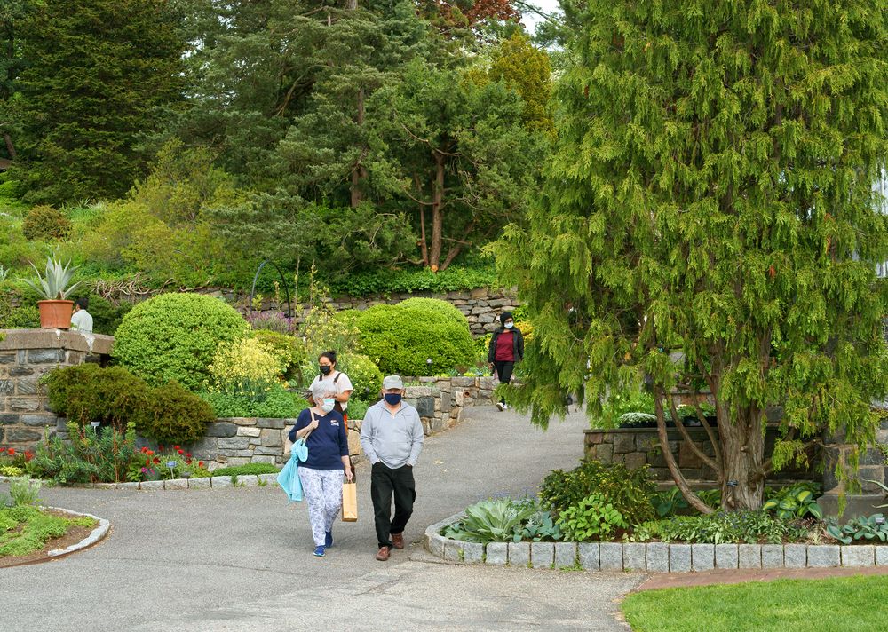 People at the Wave Hill Public Garden & Cultural Center