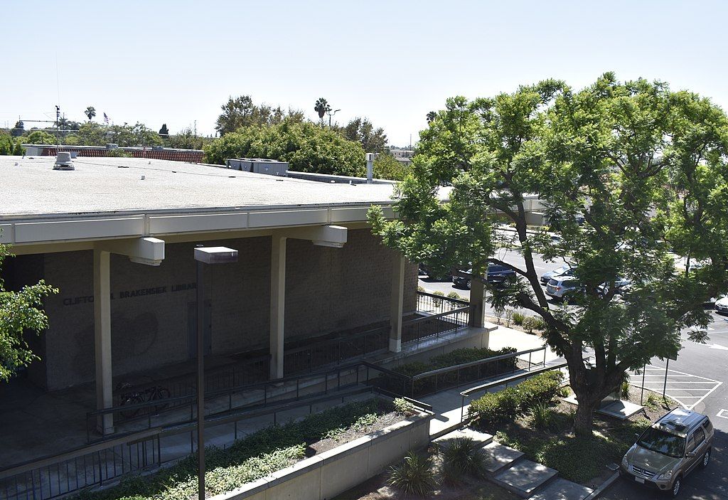 Aerial view of Clifton M. Brakensiek Library
