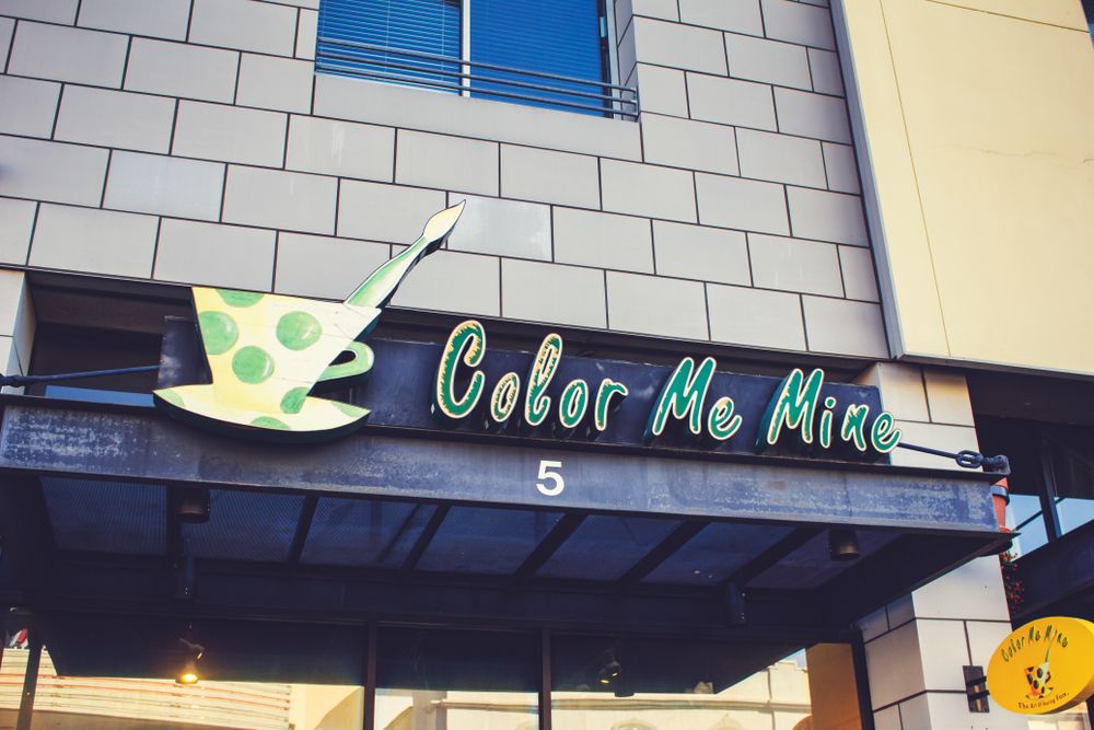 Store sign of Color Me Mine Brea
