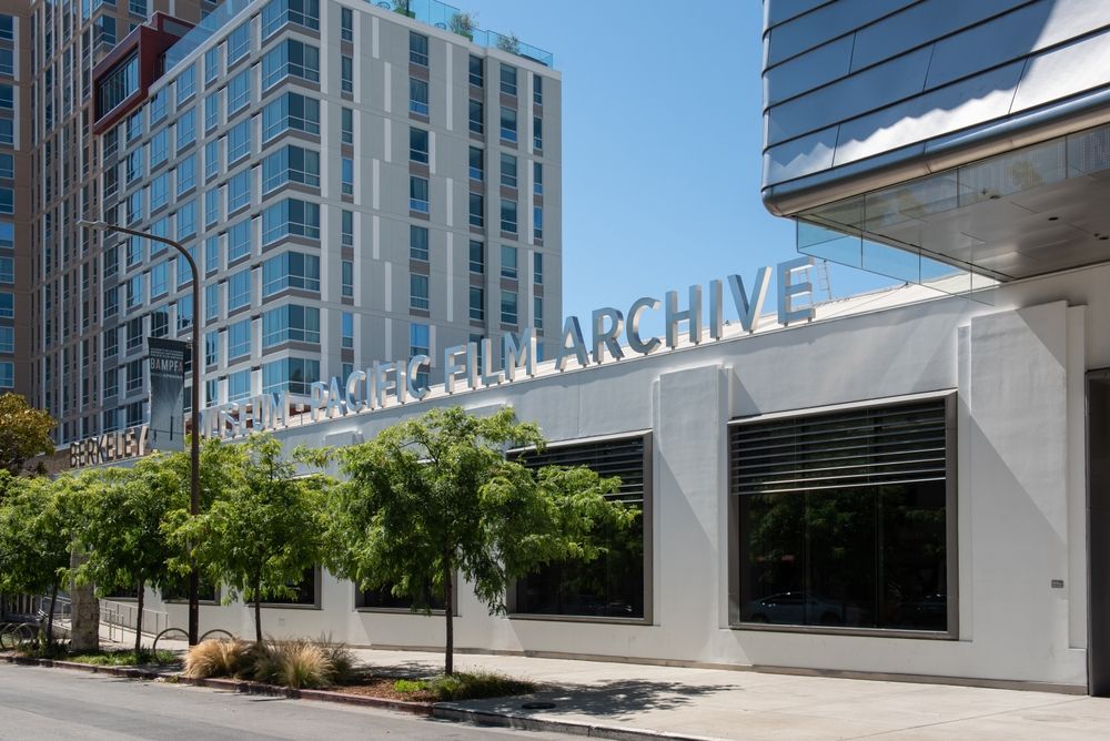 Building sign of Berkeley Art Museum and Pacific Film Archive